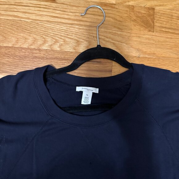 Throw-On Cozy Crew-Neck Sweatshirt Dress - Picture 4 of 7